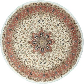 Tabriz Tappeto 290x300 Beige (Iran) Annodato A Mano