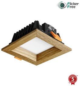 APLED - Lampada LED SQUARE WOODLINE LED/3W/230V 3000K 9x9 cm quercia legno solido