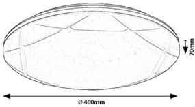 Rabalux 71053 - Plafoniera LED OSWALD LED/24W/230V 4000K diametro 40 cm