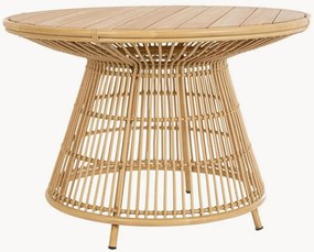 Tavolo rotondo da giardino in legno di teak Adelma