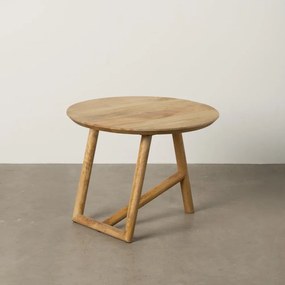 Tavolino da salotto rotondo di colore naturale in mango massiccio ø 60 cm Mao – Ixia