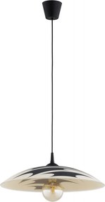 Lampada a sospensione su cavo ARMI 1xE27/15W/230V nero/beige