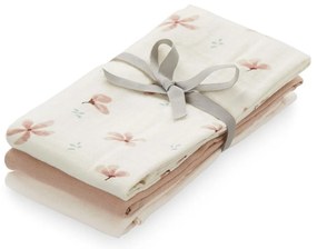 Pannolini in cotone organico 3 pz 70x70 cm Windflower Creme, Dusty Rose, Powder – Cam Cam Copenhagen
