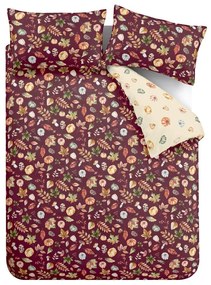 Set copripiumino e federa viola per letto singolo 135x200 cm Autumn Pumpkins – Catherine Lansfield