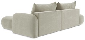 Divano angolare beige allungabile (con penisola a destra/con chaise lounge) Hale – Makamii