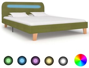 Giroletto Con Led Senza Materasso Verde 140x200 Cm Tessuto /