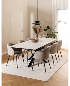 Set di sedie da pranzo color crema in imbottito 2 pz Eleanor – Actona