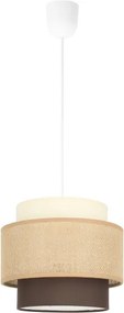 Brilagi - Lampada a sospensione con cavo RESNA 1xE27/60W/230V Ø 20 cm beige/nero