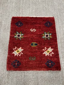 Gabbeh Tappeto 40 x 40 Rosso (Iran) Annodato A Mano
