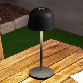 Lindby Lampada LED da tavolo Arietty, nero, alluminio, 27 cm, IP54