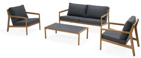 MAGNET - salotto con struttura in alluminio verniciato effetto legno