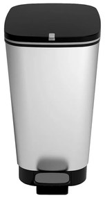 Cestino per la spazzatura argentato in plastica con pedale 45 l Chic Bin L – KIS