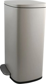 Cestino per la spazzatura grigio tortora in acciaio con pedale 50 l Akira – Spirella