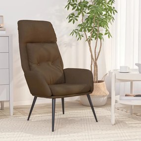Poltrona Relax Marrone İn Similpelle Scamosciata /