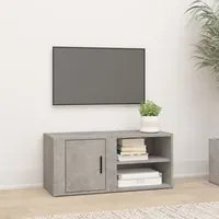 Mobile Porta TV Grigio Cemento 80x31,5x36 cm Legno Multistrato 819444