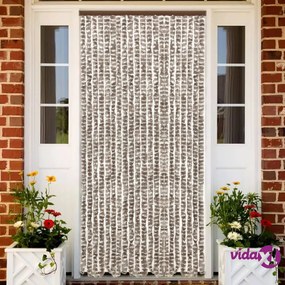vidaXL Zanzariera Grigio Talpa e Bianco 56x185 cm Ciniglia