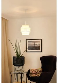 Brilagi - Lampadario a cavo SPACE YUTE 1xE27/15W/230V Ø 25 cm crema/bianco