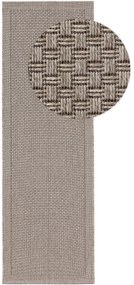 benuta Nest Tappeto passatoia per esterni Naoto Grigio chiaro 80x240 cm - Tappeto outdoor per balcone, terrazzo e giardino