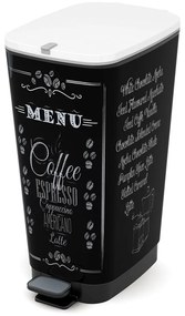 Cestino per la spazzatura nero in plastica con pedale 45 l Chic Bin L – KIS