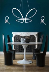 Applique LED design Farfalla grigio IP20, luce bianco freddo 800 lumen, NOVECENTO