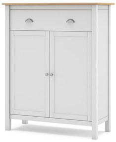 Cassettiera alta in pino bianco/naturale 90x110 cm Misti - Marckeric