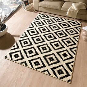 Runner Diamond crema e nero, 80 x 200 cm Hamla - Hanse Home