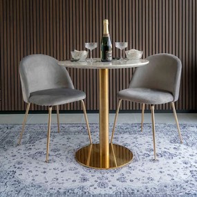 Tavolo da pranzo rotondo con piano in marmo ø 70 cm Bolzano - House Nordic