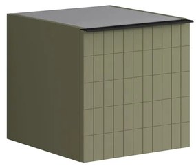 Struttura semi colonna da bagno Pixel 1 anta laccato opaco verde salvia L 40 x H 40 x P 45.5 cm