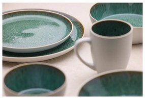 Piatto da dolce bianco/verde in gres ø 21 cm Gastro White/Green – Bitz