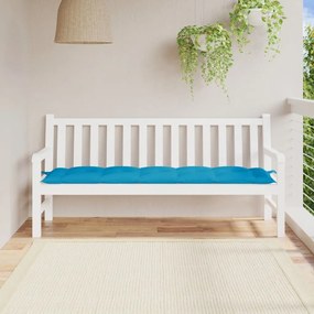 Cuscino Per Panca Azzurro 180x50x7 Cm İn Tessuto Oxford /