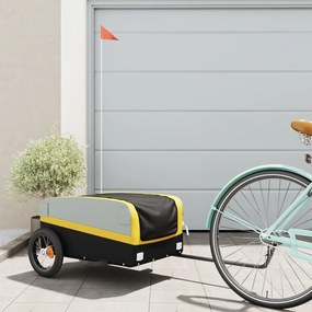 Rimorchio Da Bici Nero E Giallo 30 Kg İn Ferro /