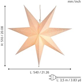Eglo 410244 - Decorazione natalizia SENSY 1xE14/25W/230V 54 cm