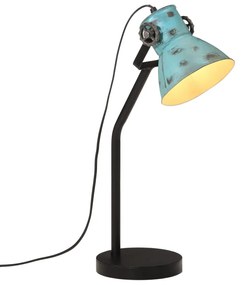 Lampada Da Scrivania 25 W Blu Anticato 17x17x60 Cm E27 /
