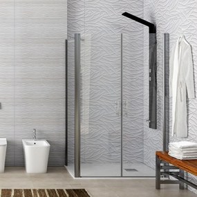 Kamalu - Box doccia angolare 70x150 cm apertura saloon KS2800-SSN