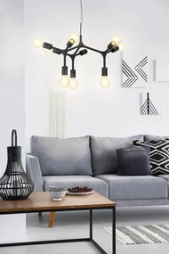 Lampadario Moderno Bocadella nero 9x E27 Ø64cm EGLO