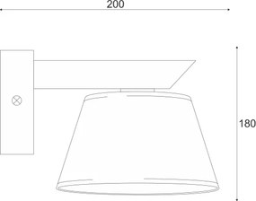 Lampada da parete ANTONIO 1xE14/40W/230V rovere