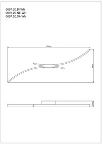 Hyperbola plafoniera lamp 30w 3000/4000k