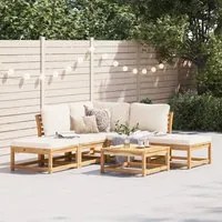 Set Salotto da Giardino 6 pz con Cuscini in Massello di Acaciacod mxl 92499