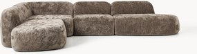 Divano angolare componibile XL in teddy-bouclé Wolke