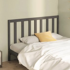 Testiera Per Letto Grigia 156x4x100cm İn Legno Massello Di Pino /