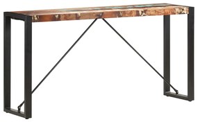 Tavolo Consolle 150x35x76 Cm İn Legno Massello Di Recupero /