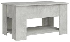 Tavolino da salotto grigio cemento 79x49x41cm legno multistrato