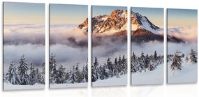 Quadri 5 pezzi – Rozsutec sotto la neve