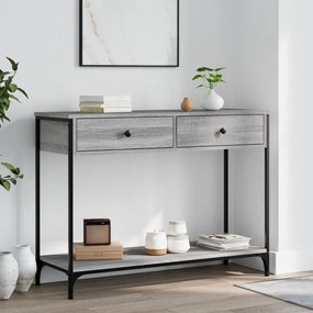 Tavolino Consolle Grigio Sonoma 100x34,5x75cm Legno Multistrato /