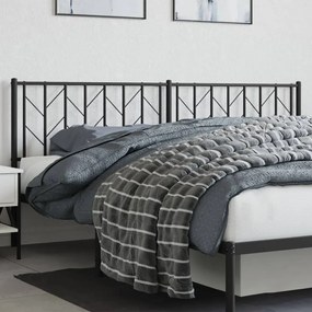 Testiera İn Metallo Nero 193 Cm /