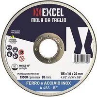 MOLA ABRASIVA EXCEL TAGLIO INOX 115X1,6X22,23 confezione da PEZZI 25