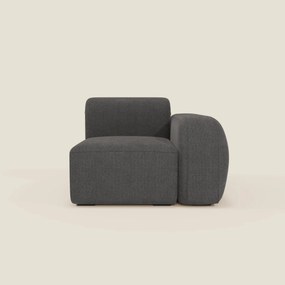 BonBon modulo terminale 105 cm sinistro o destro - tessuto smacchiabile T23 antracite