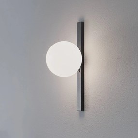 ALDEX Applique Garda, nero, metallo, vetro, a 1 luce
