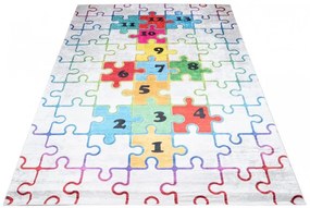 Tappeto per bambini con motivo a puzzle colorato  Larghezza: 120 cm | Lunghezza: 170 cm