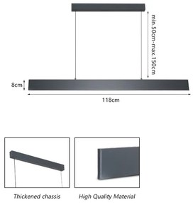 Brilagi - Lampadario a sospensione con filo LED dimmerabile SLIMLINE LED/40W/230V 3000-6000K antracite + +TC